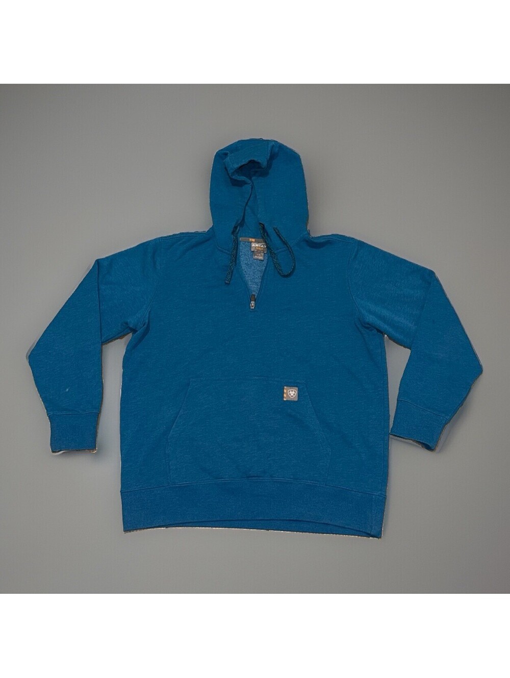 Ariat Women's Rebar Skill Set 1/4 Zip Hoodie - Size L - Maui Blue Heather